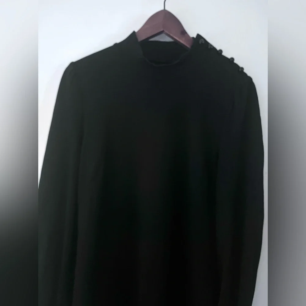Kate Spade New York Mockneck Ponte Dress Broome Street Black Large Fit and Flare